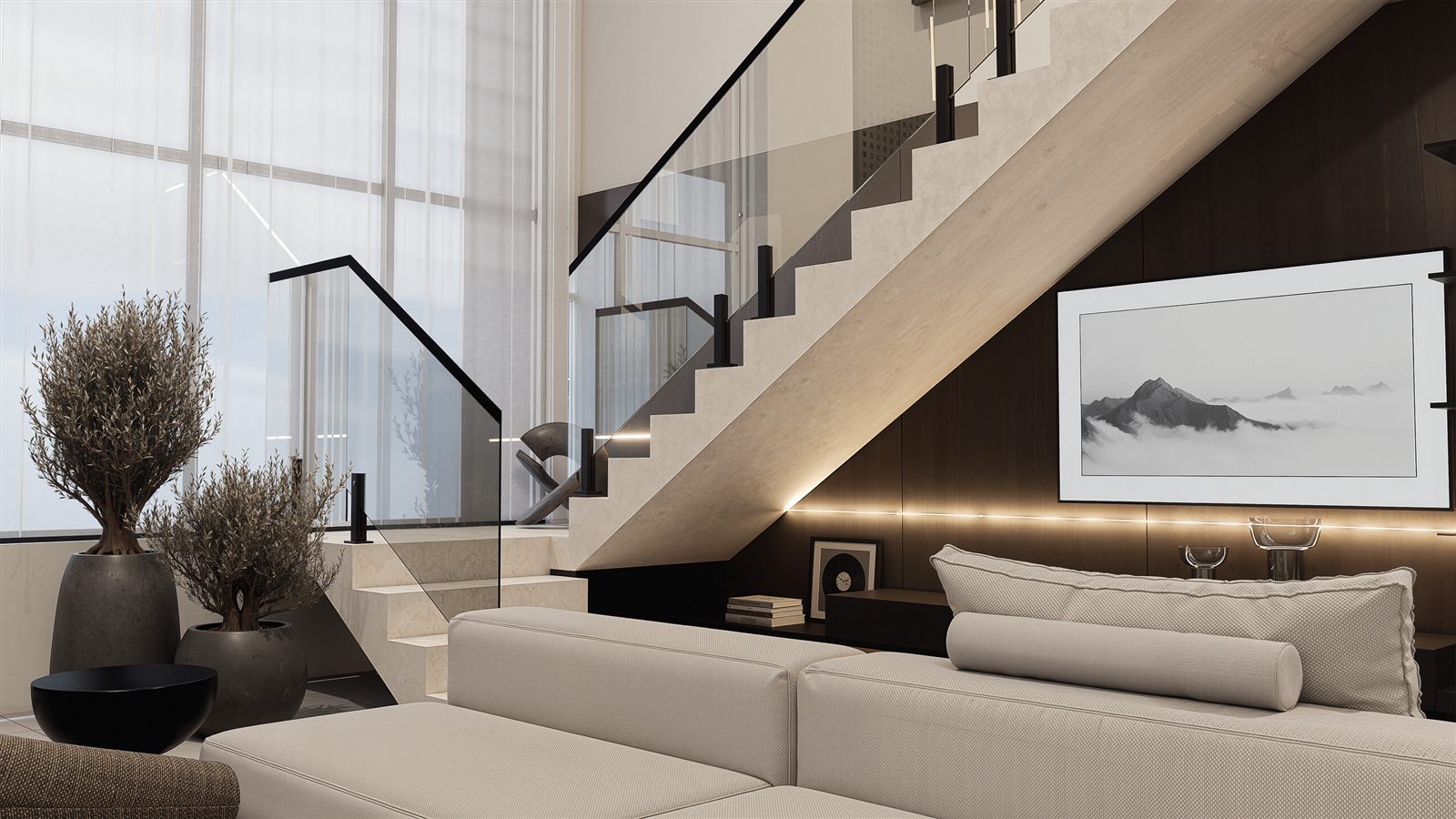 Sala de estar do Haven Residence